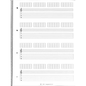 Notenblock Collegeblock für Gitarre Tabulatur 100 Seiten