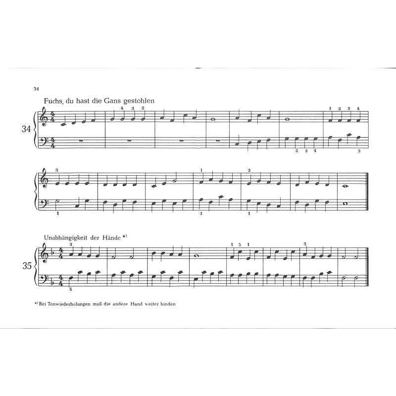 Neue Anleitung für das Klavierspiel 1