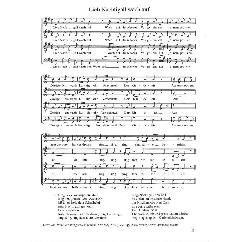 Heiligste Nacht - 24 Weihnachtslieder für gemischten Chor