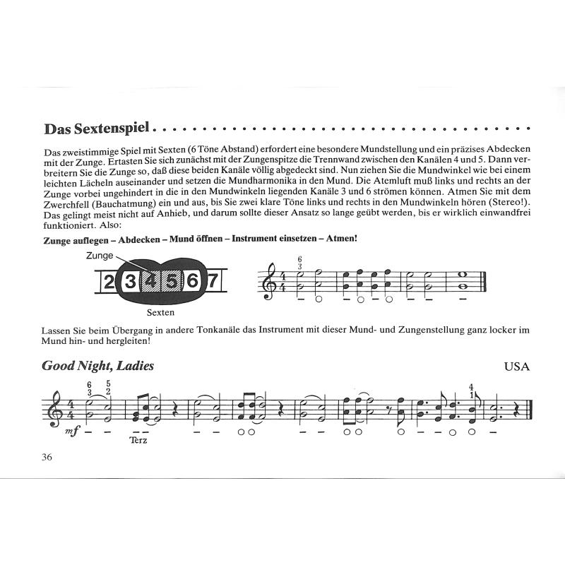 Schule chromatische Mundharmonika