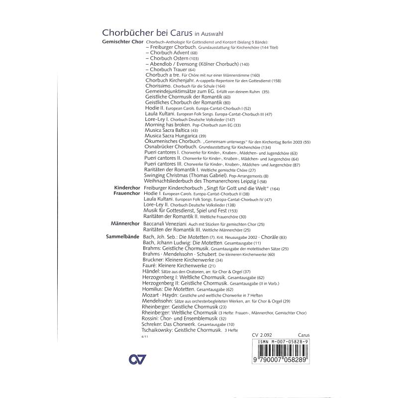 Kölner Chorbuch - Abendlob / Evensong