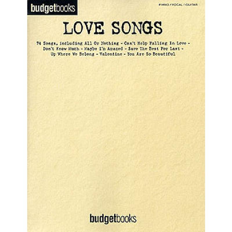 Budget books - love songs