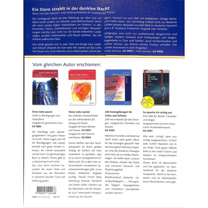 Ein Stern strahlt in der dunklen Nacht