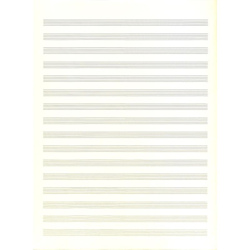 5 Bogen Notenpapier Bachformat