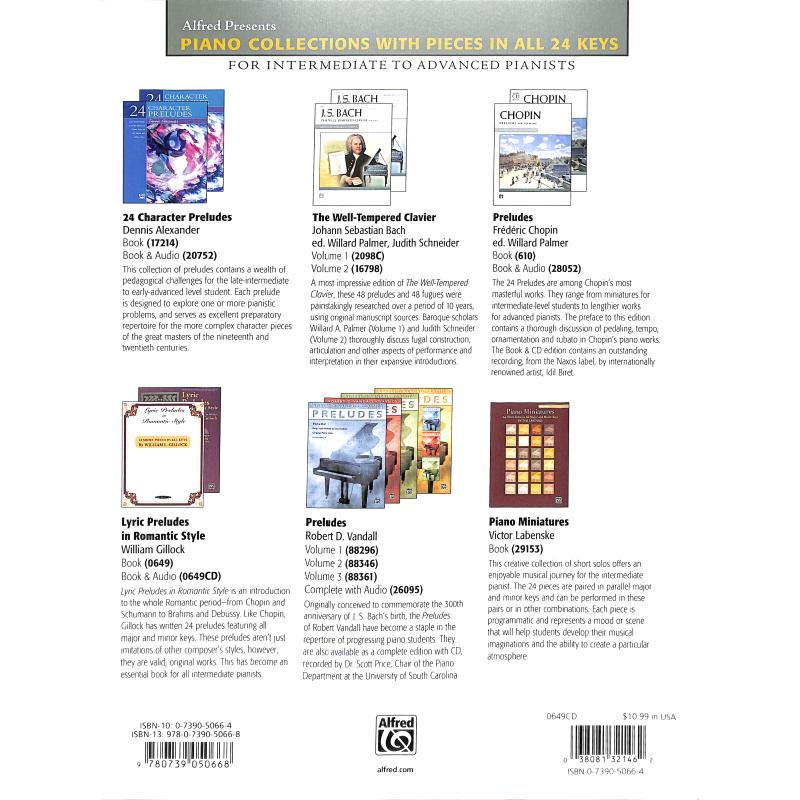 Lyric Preludes in romantic style