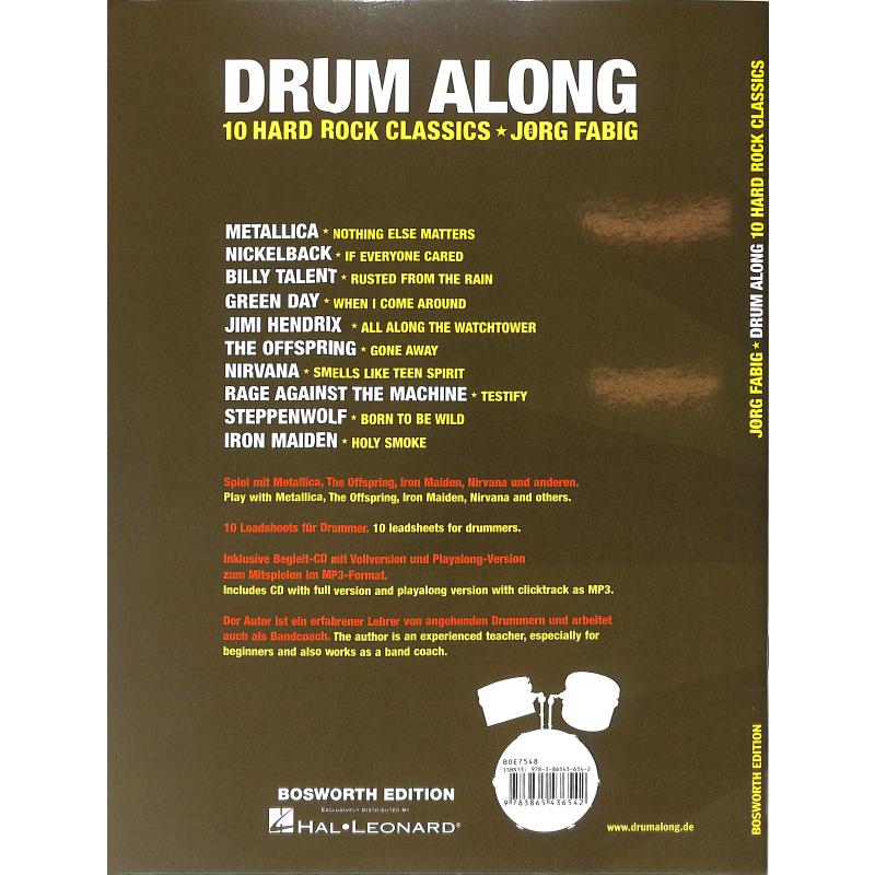 Drum along 5 - 10 Hard Rock Classics