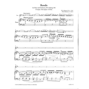 Rondo D-Dur KV Anh 184 + Andante C-Dur KV 315