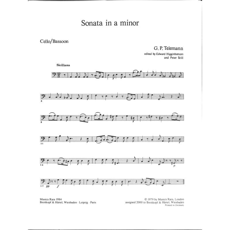 Sonate a-moll TWV 41:A3