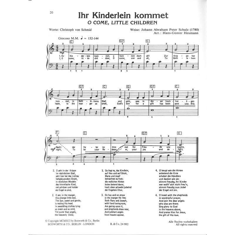 Childrens christmas piano