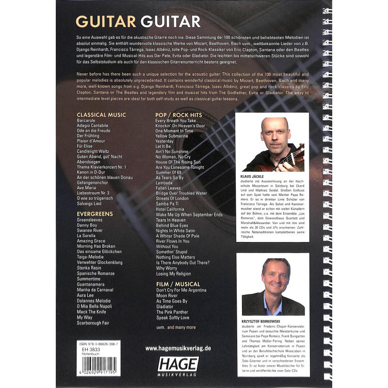 Guitar Guitar - Die 100 schoensten Melodien von Klassik bis