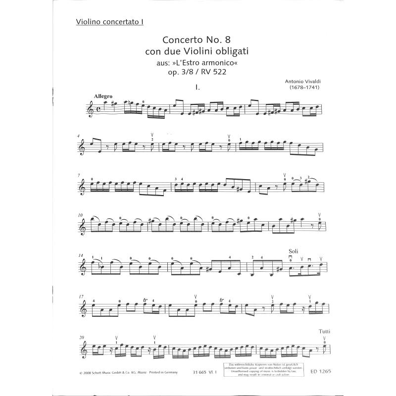 Concerto grosso a-moll op 3/8 RV 522 F 1/177