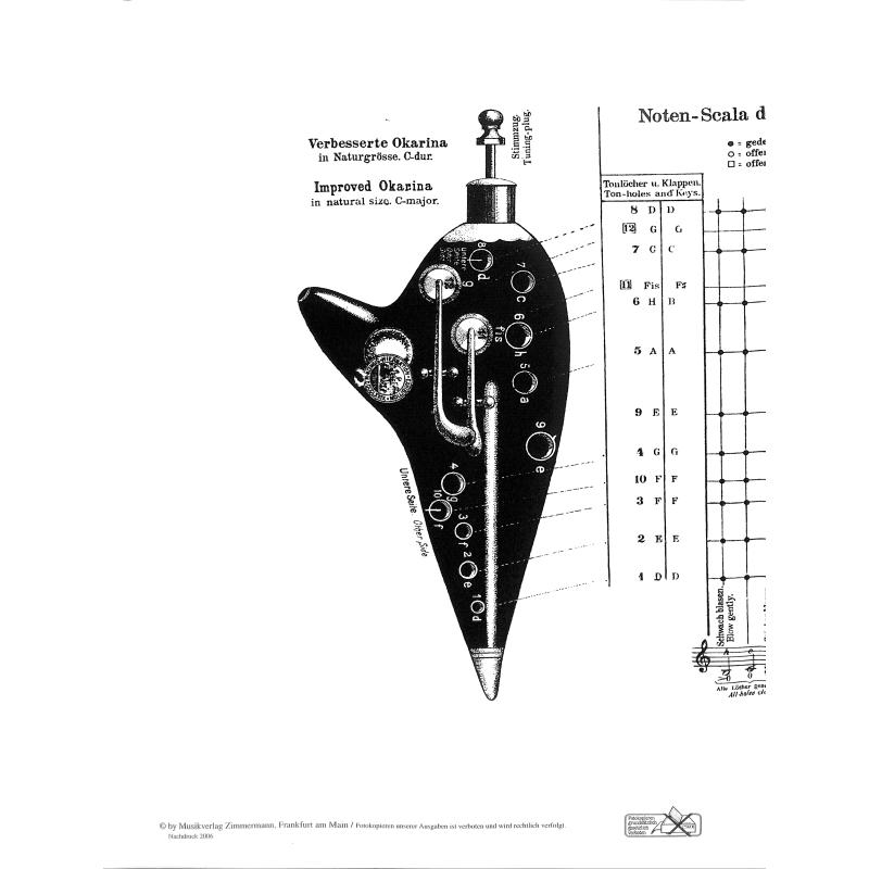 Grifftabelle Okarina