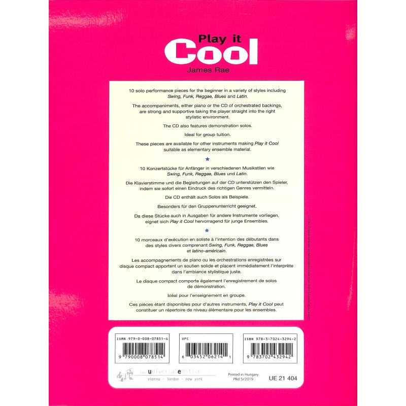 Play it cool - 10 easy pieces