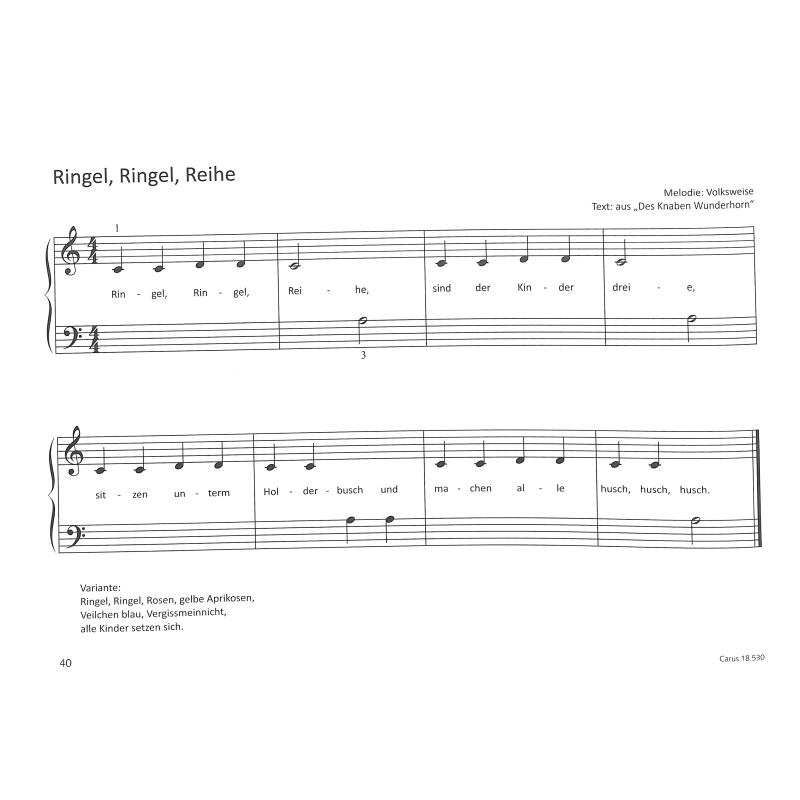 Kinderlieder für Klavieranfänger