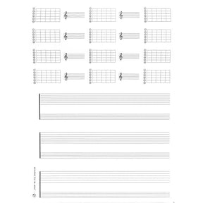 Notenblock für Gitarre mit TAB