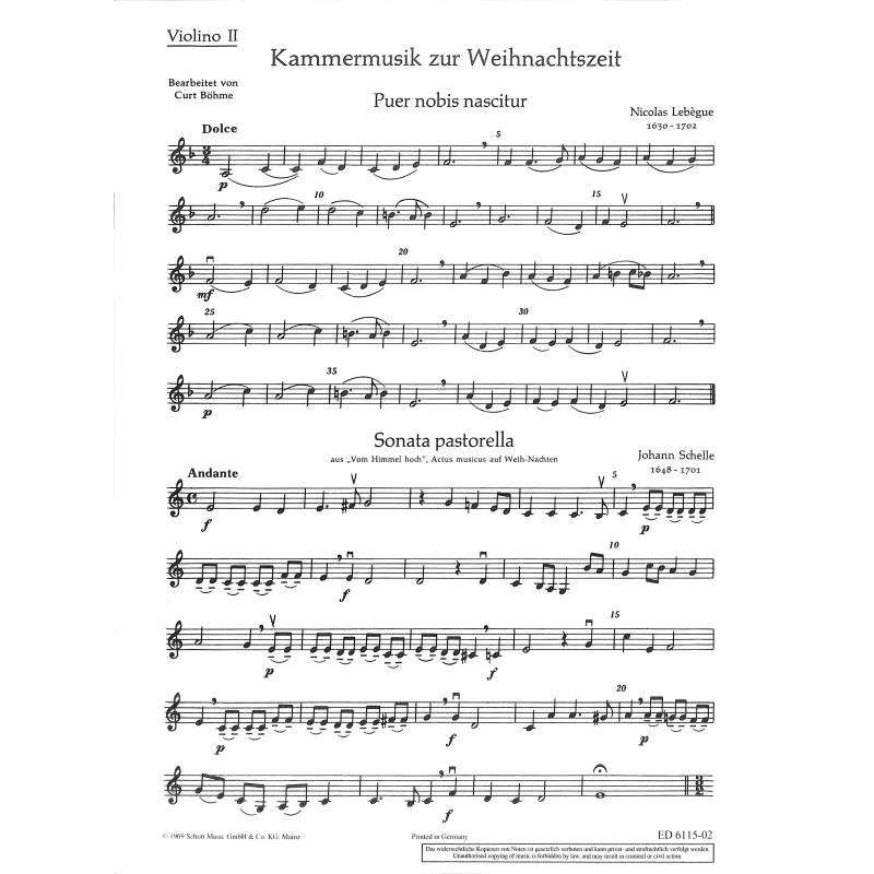 Kammermusik zur Weihnachtszeit