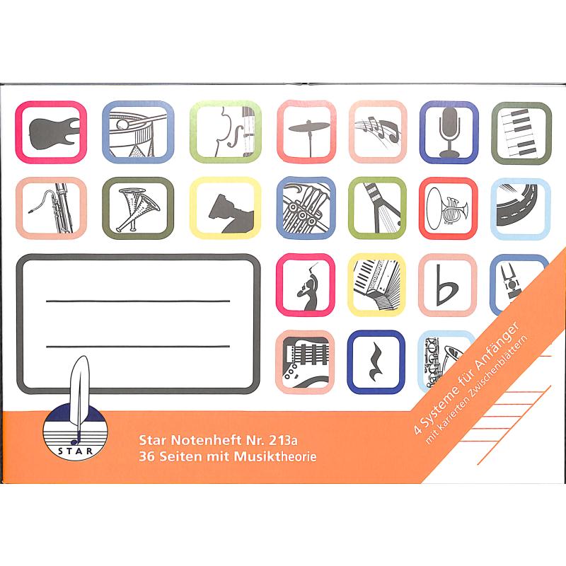 Notenheft A5 quer 36 Seiten mit Zwischenblättern