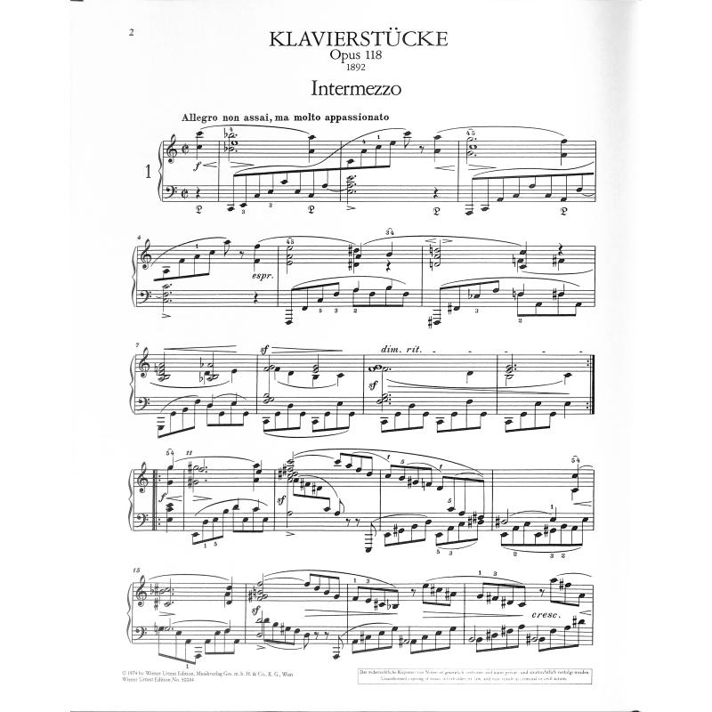 Klavierstücke op 118