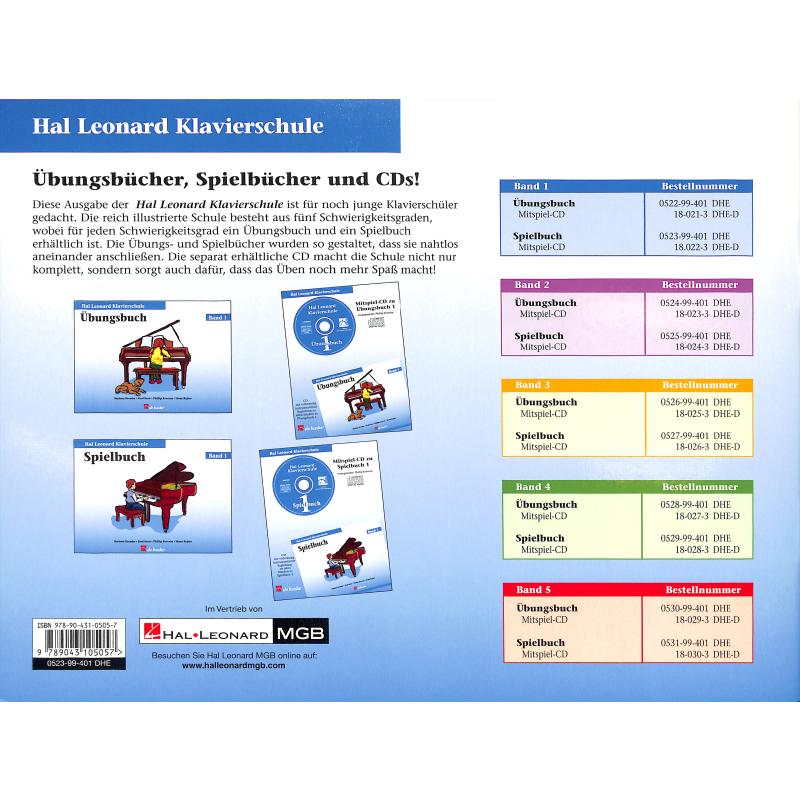 Spielbuch 1 Hal Leonard Klavie