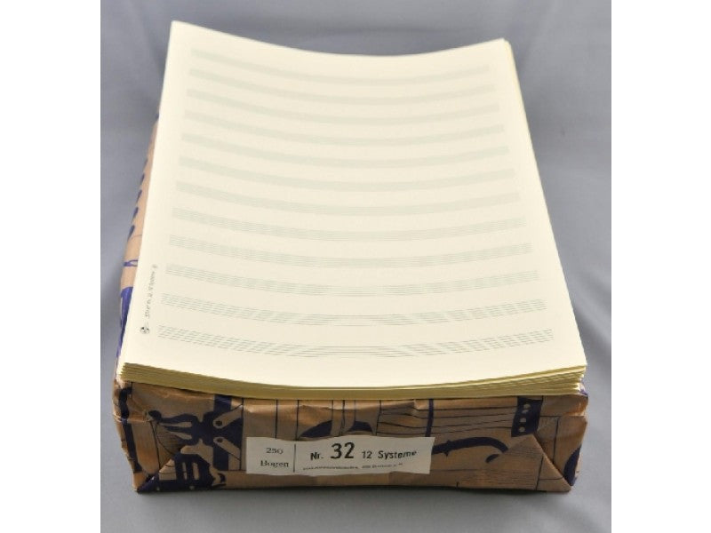 5 Bogen Notenpapier Bachformat