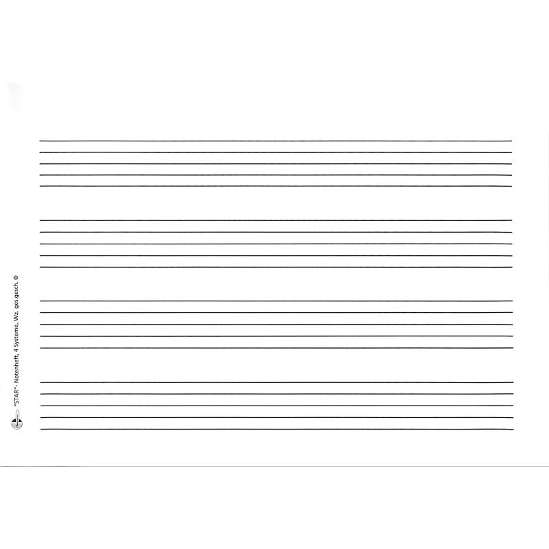 Notenheft elementar A5 quer 16 Seiten