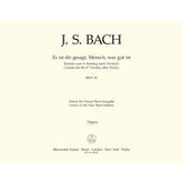Kantate 45 es ist dir gesagt Mensch was gut ist BWV 45