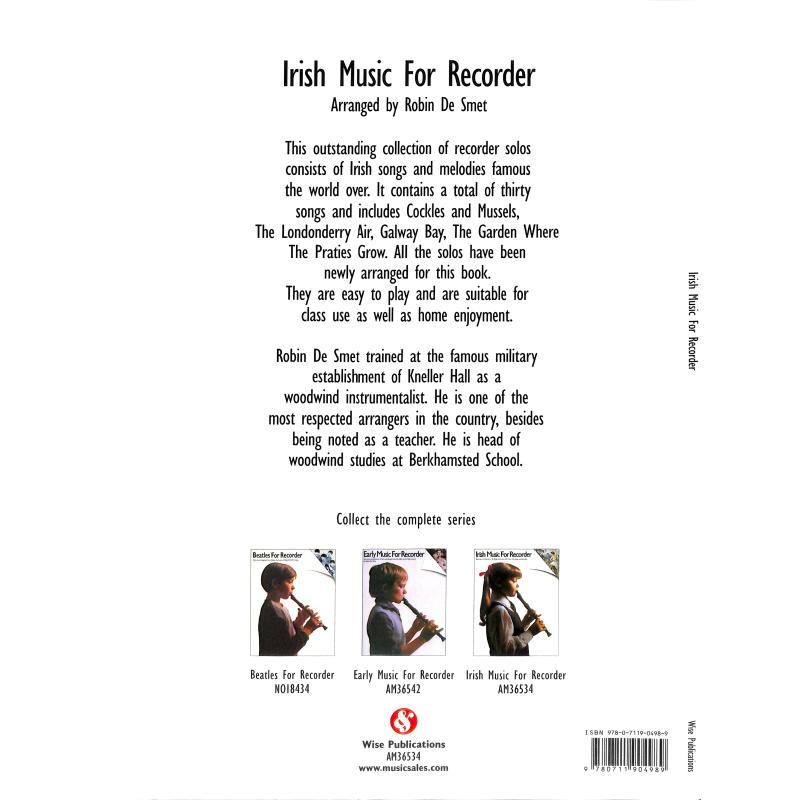 Irish music for recorder