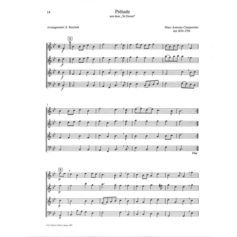 Leichte Blockflötenquartette von Hassler bis Bach