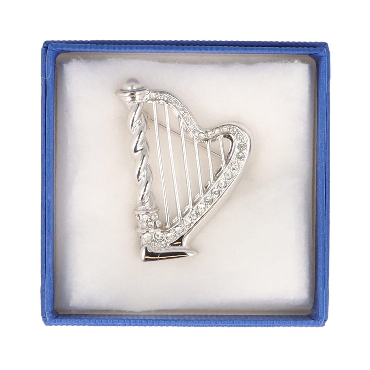 Brosche Harfe in Box