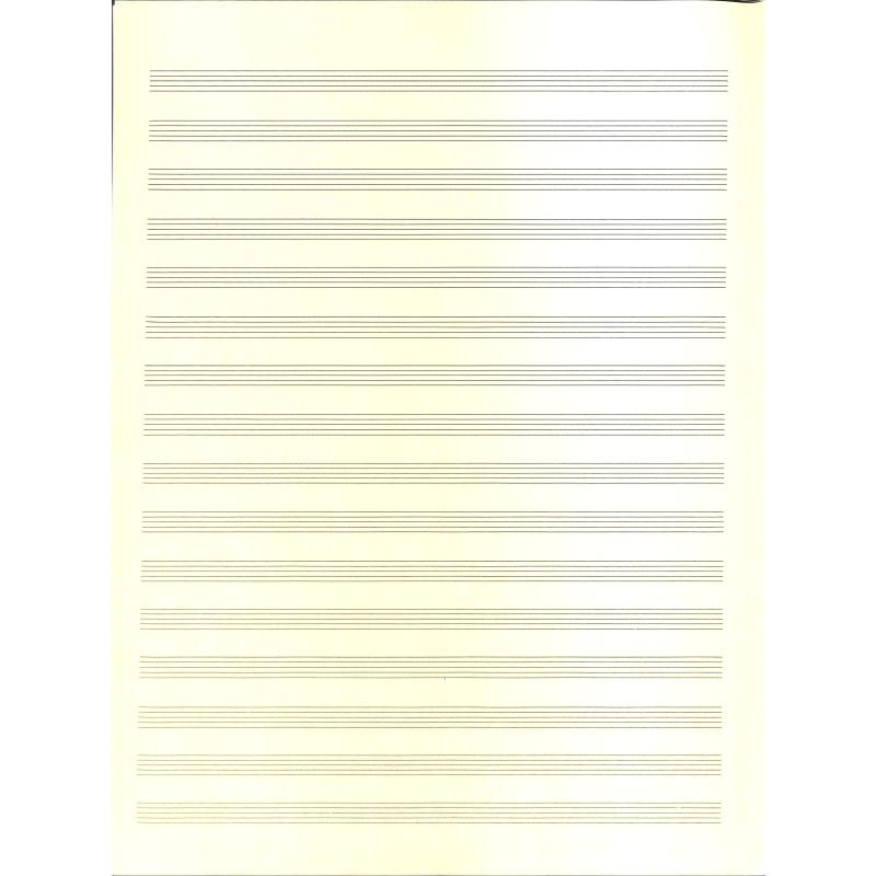 5 Bogen Notenpapier Bachformat