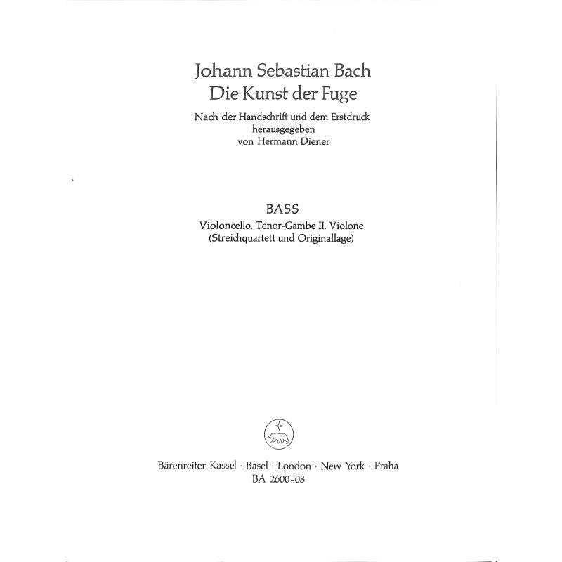 Kunst der Fuge BWV 1080