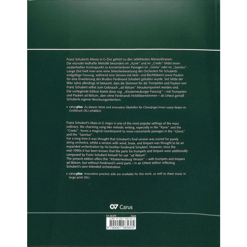 Messe G-Dur D 167 (Klosterneuburg)