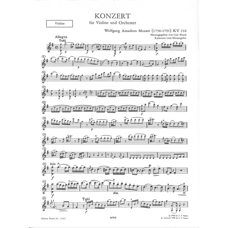 Konzert 3 G-Dur KV 216