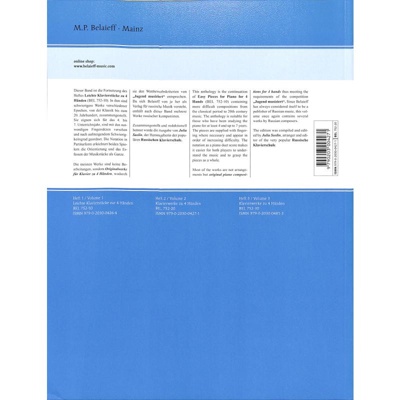 Klavierstücke zu vier Händen 2