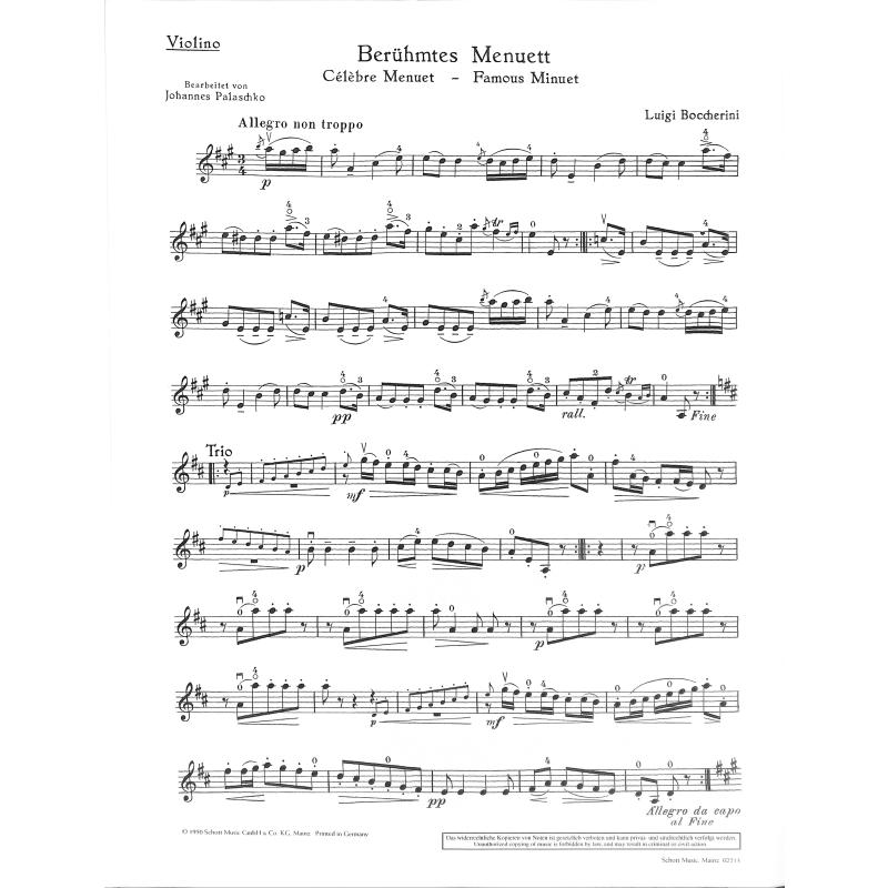 Menuett A-Dur (Quintett op 13/5)