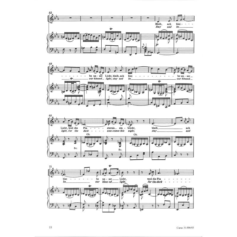 Kantate 6 bleib bei uns denn es will Abend werden BWV 6