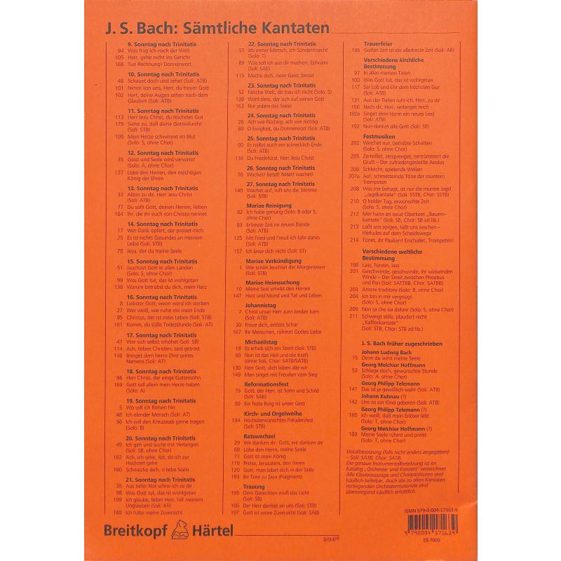 Kantate 9 Es ist das Heil uns kommen her BWV 9