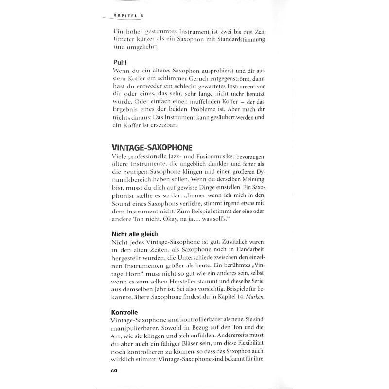 Pocket Info - Saxophon