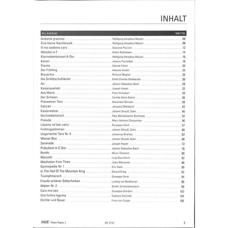 Piano Piano 2 - die 100 schönsten Melodien von Klassik bis P