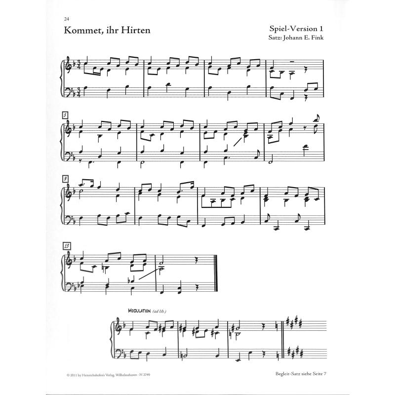 Traditionelle Weihnachtslieder neu belebt in Klavier Sätzen