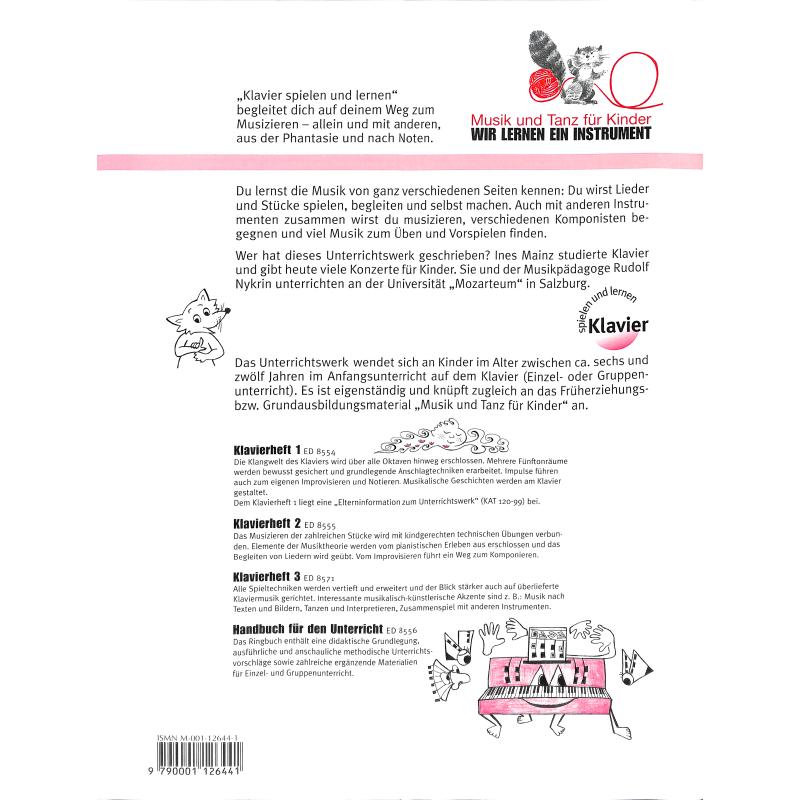 Klavier spielen + lernen 1 - Klavierheft 1