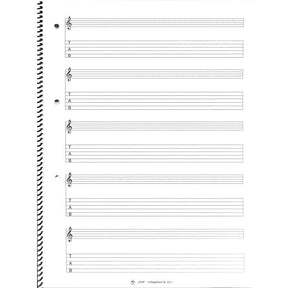 Notenblock Collegeblock für Gitarre Tabulatur 100 Seiten