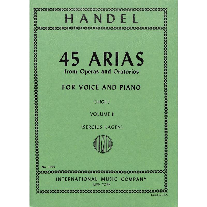 45 Arien aus Opern und Oratorien 2