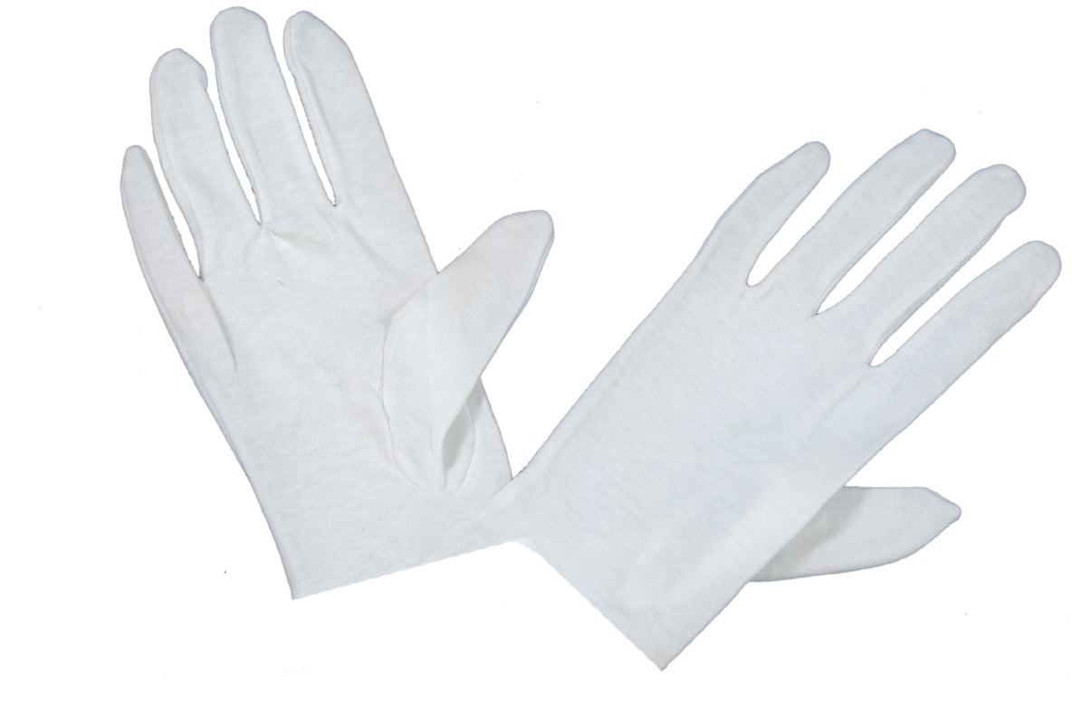 Handschuhe Baumwolltrikot Weiß ca. 24cm lang