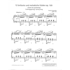 12 brillante + melodische Etüden op 105