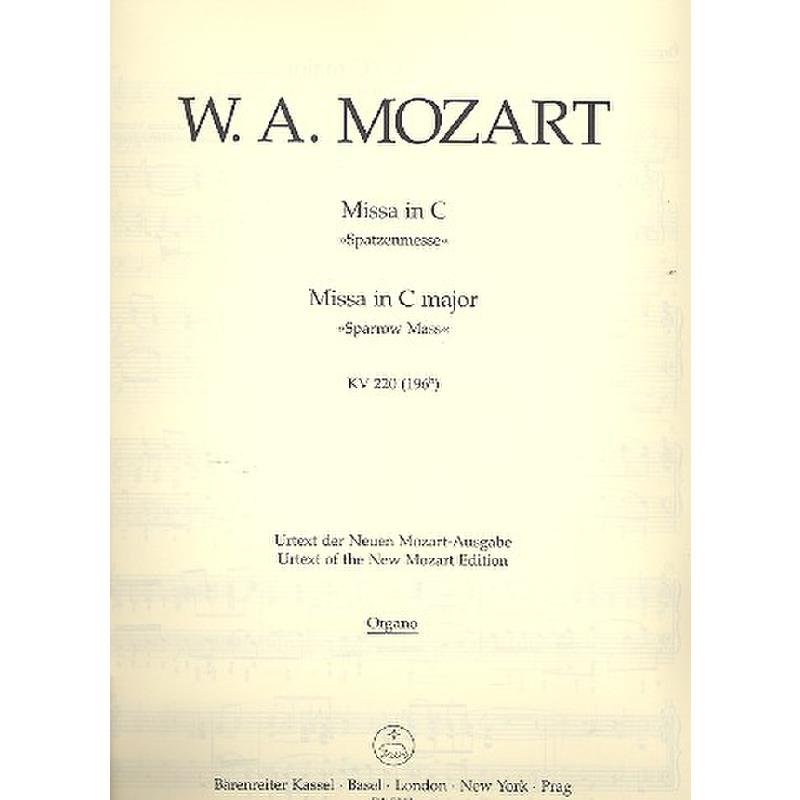 Missa brevis C-Dur KV 220 (Spatzenmesse)