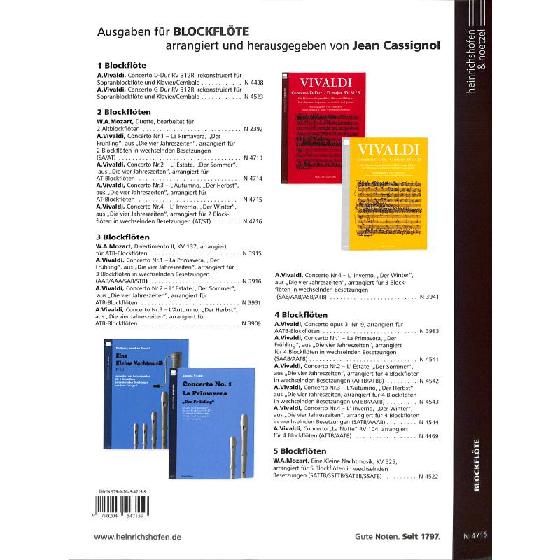 Concerto F-Dur op 8/3 RV 293 P 257 F 1/24 (L'autumno - der H