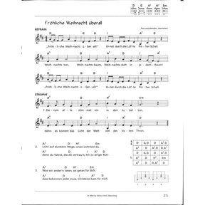 Weihnachtslieder mit einfachen Gitarrengriffen
