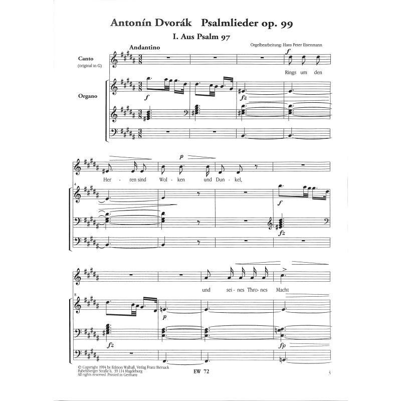 Biblische Lieder op 99