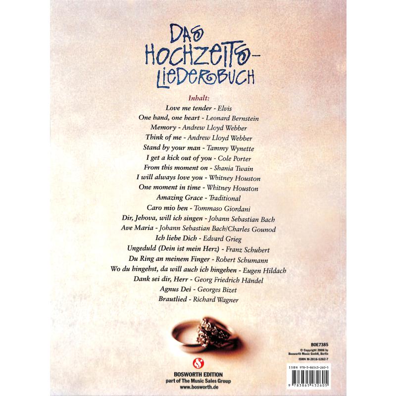 Hochzeitsliederbuch